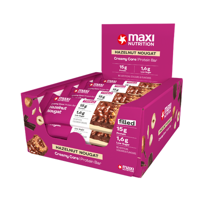 Creamy Core Bar Box of 12 - Hazelnut Nougat